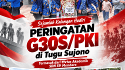 Sejumlah Kalangan Hadiri Peringatan G30S/PKI di Tugu Sujono