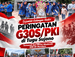 Sejumlah Kalangan Hadiri Peringatan G30S/PKI di Tugu Sujono
