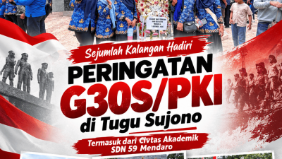 Sejumlah Kalangan Hadiri Peringatan G30S/PKI di Tugu Sujono